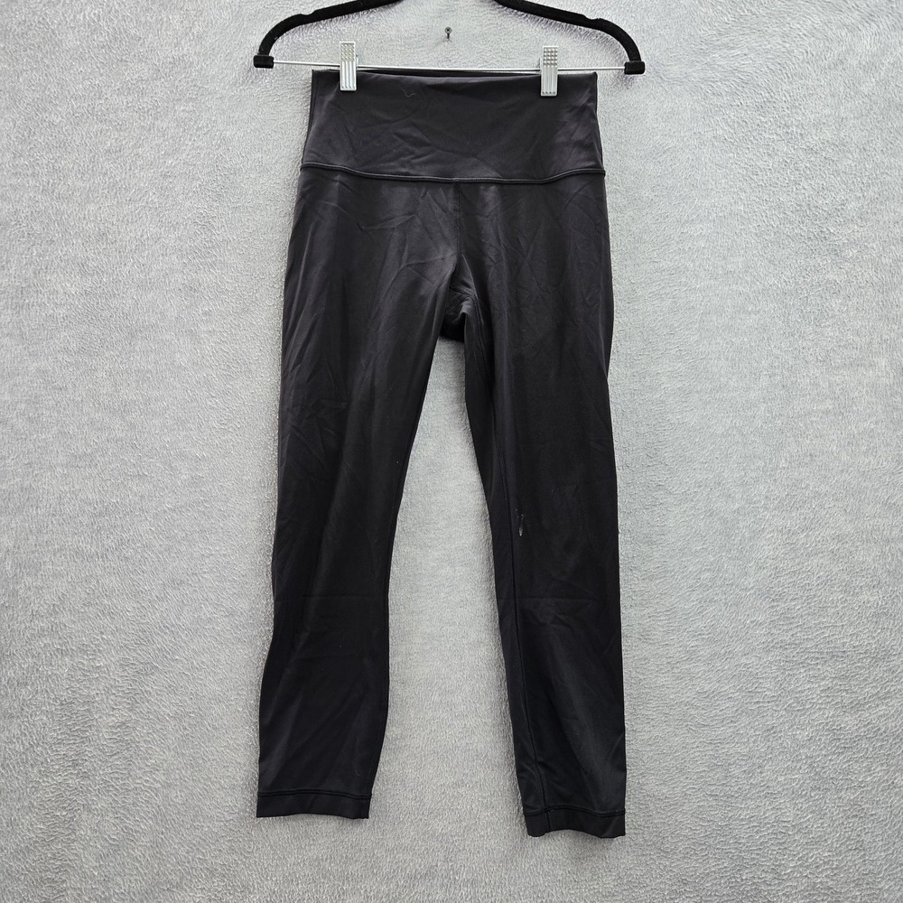 Lululemon Women Activewear Pants 6 Black Wunder Under HR Legging Yoga 23" READ